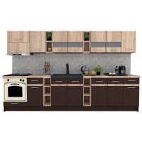 Bucatarie MARINA NEW 340 5C Wenge / Stejar Sonoma